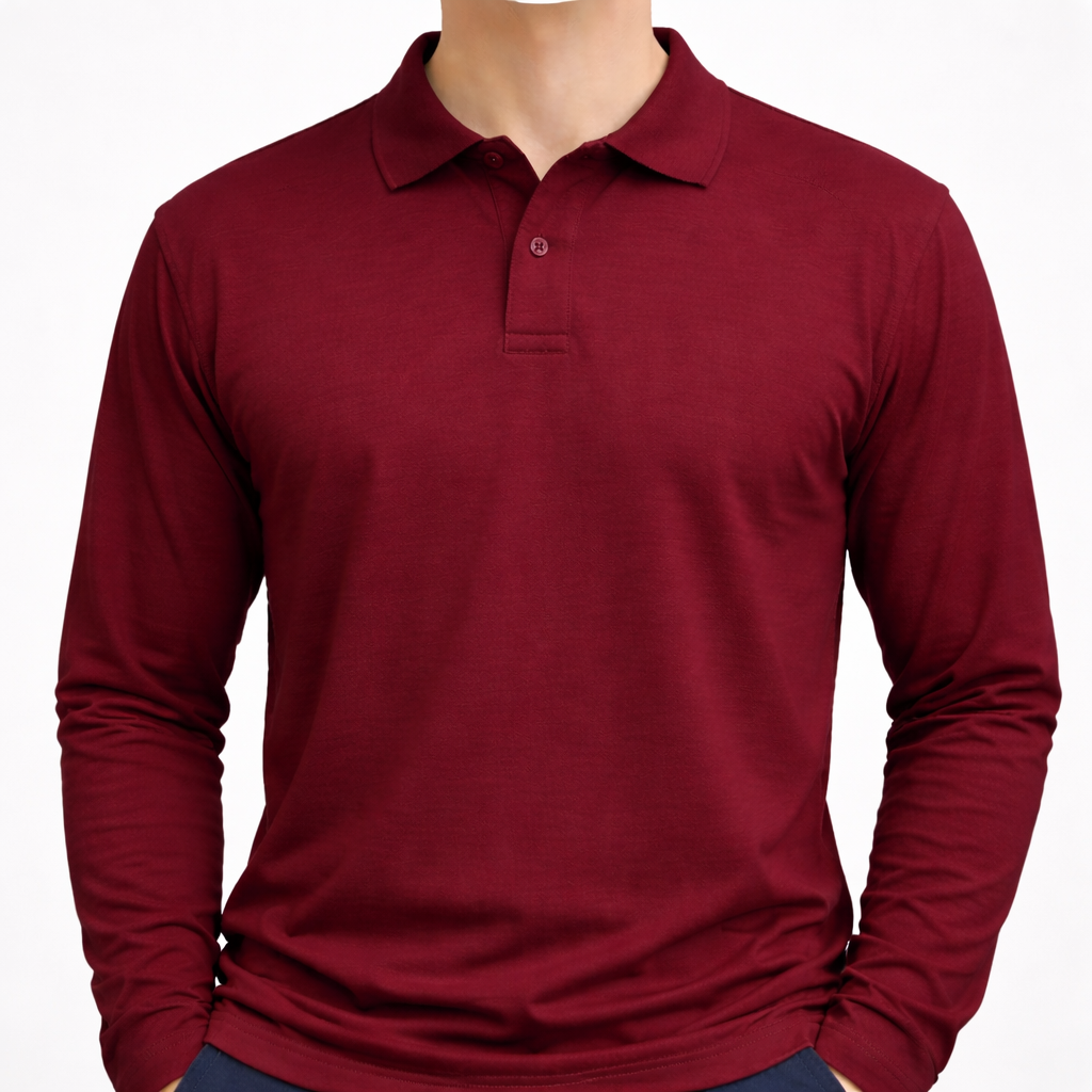 polos personalizados manga comprida de cor