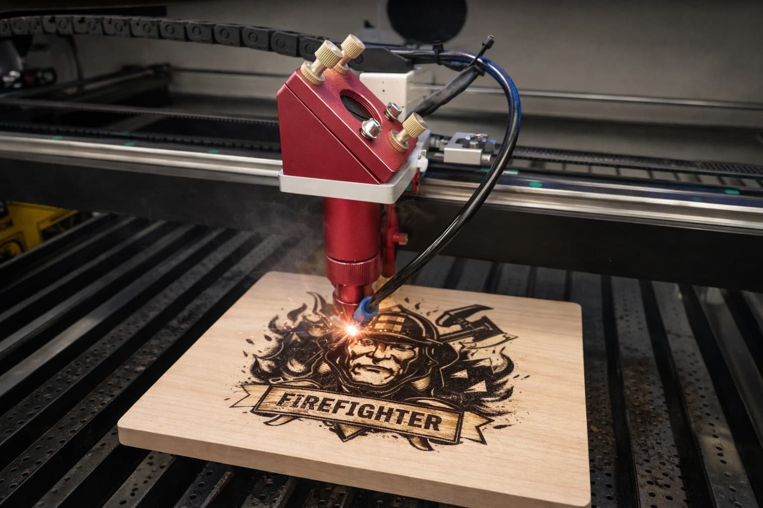 Gravação e corte a laser em madeira e acrílico
