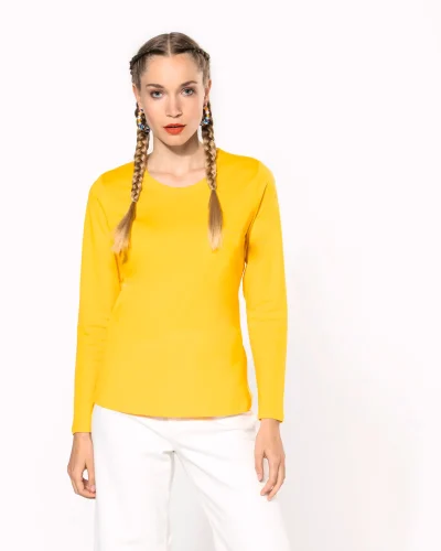 T-Shirt Senhora Manga Comprida Kariban (180Gr)